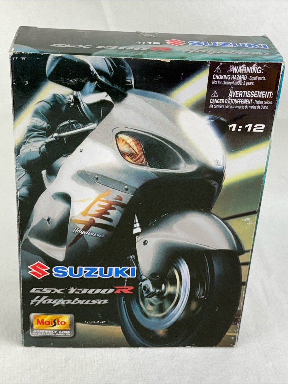Maisto 1:12 Diecast Suzuki GSX 1300R Hayabusa Blue/Silver Model New